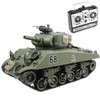 fisca Remote Control Tank, 2.4Ghz 15 Channel 1/20 Sherman M4A3
