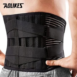 AOLIKES 허리 교정기 방지 등 메쉬 지원 16홀 미끄럼 보호벨트 [블랙] [S] AOLIKES Waist Corrector Anti-Slip Mesh Support Belt with 16 Holes [Black] [S]