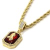 Jewel Town Mens Gold Angel & P Ruby Bundle Set
