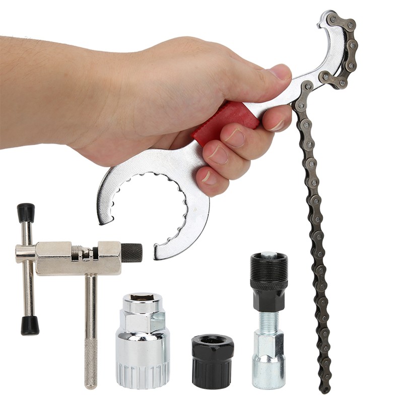 5Pcs Bicycle Repair Tool Set Mountain Bike Chain Cutter Flywheel