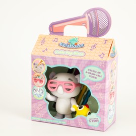 Cutesville Classic Playset - Cutie Pop Disco Featuring DJ Bop Bear and Little Big Fish - Customisable Toy for Children Ages 4 to 6 Years - Washable Character with 5 Washable Pens - Arts and Crafts Toy
