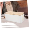 CIYODO Cable Management Box Bamboo Lid Cord Organizer for Desk