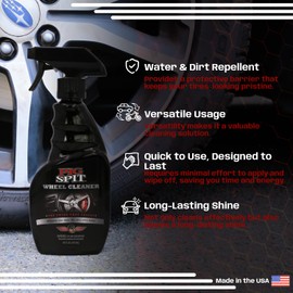 Pig Spit Wheel Cleaner for Use on Motorcycles, Cars, Trucks, RVs, Boats, ATVs, Snow Machines and Much More | 16 oz. | Single