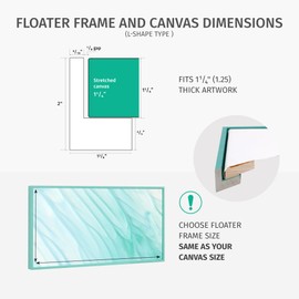 Pixy Canvas Floater Frame 6x8 for 1-1/4 (1.25) inch Deep Canvas Paintings/Canvas Prints/Wood Canvas Panels/Wall Art/Wall Decor/Home Decor/Artwork (Red Cherry, 6 x 8 inch, Landscape)