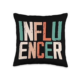 Influencer Writer Author Blogger Vlogger Blogging Vlogging Throw Pillow
