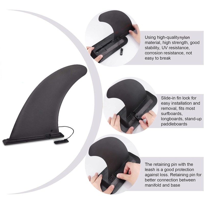 EIKEJI Removable Universal Sup Fin,Paddle Board Fin,Surfboard Sup Fin,Detachable Center