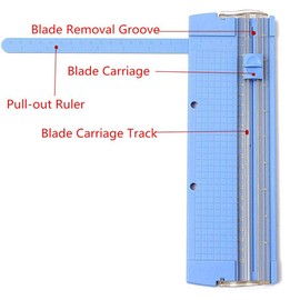Paper Cutter, Paper Cutter, Portable A4 A5 Scrapbooking Trimmer with Finger Guard and Ruler Design for Craft Projects, Label, Greeting Cards