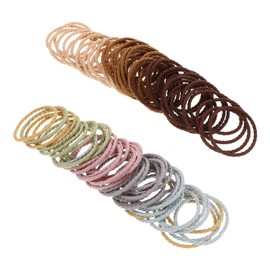 Minkissy 50pieces Seamless Hair Ties Ponytail Scrunchies Head Bands No Damage Ponytail Holders Stretchy Hair Accessories for Women Girls Boys and