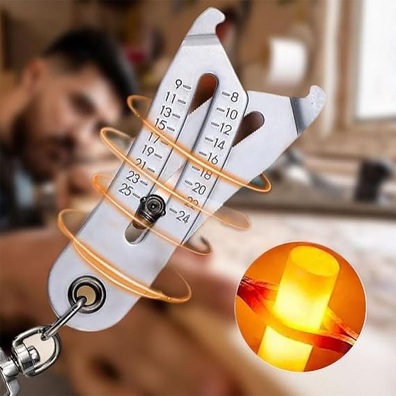 Portable Precise Thread Size Tester, Inch and Metric Thread Gauge,