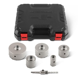 maXpeedingrods 6PCS Concrete Hole Saw Kit, Masonry Hole Saw Kit for 40 65 80 100 125MM with 1PCS Center Drill Bit, 5 Inch SDS Plus Drill Bits Shank Hammer Drills for Brick