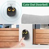 Wireless Doorbell, Cute Owl Doorbell Weatherproof IP55 Outdoor Remote Push