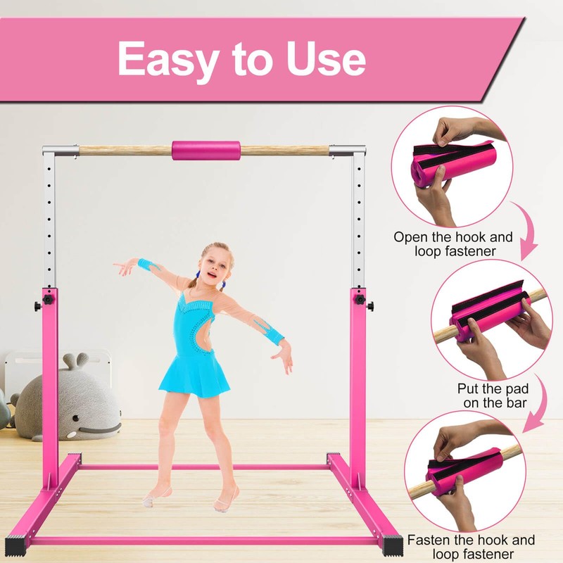 Tepemccu Gymnastics Bar Pad - Protective Sleeve for 1.26" Diameter