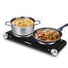Cusimax Hot Plate for Cooking 1800W Portable Electric Double Burner