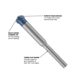 BOSCH NS300 1/4 in. Natural Stone Tile Bit