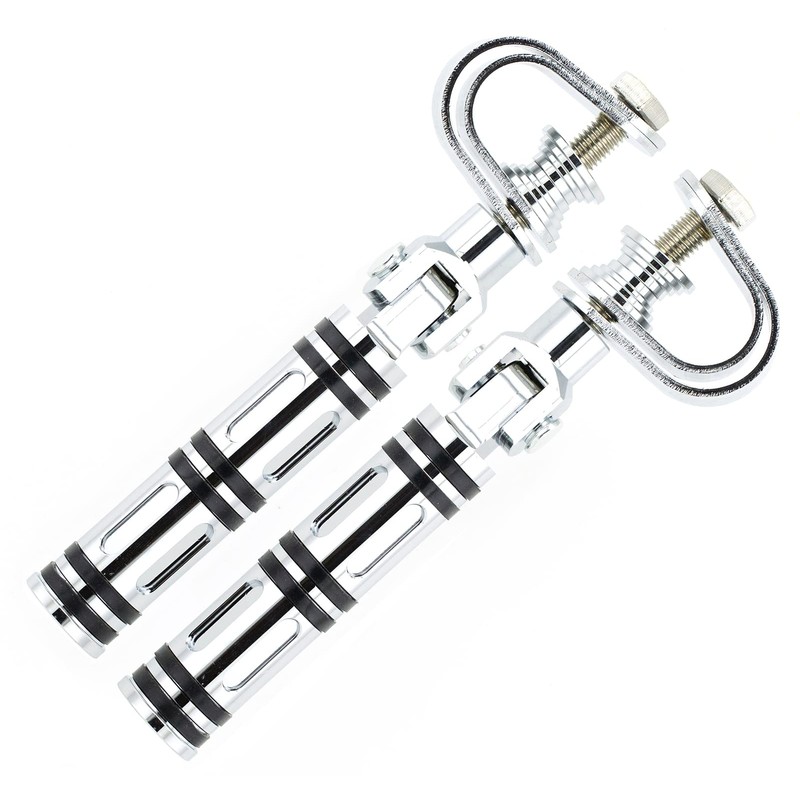 Bravedog Motorcycle Highway Foot Pegs Rest Black 25-32mm Engine Guard