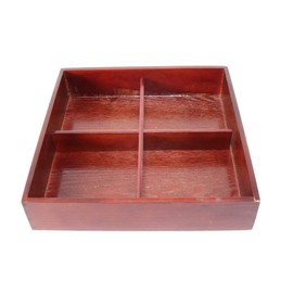 松花堂 8.5 Dimension keyaki Grain 松花堂 Crosses 仕切 with [26.5 x 26.5 x 6 cm] Wood (7 – 367 – 19) Kagurazaka Inn 和食 Charger Restaurant Commercial