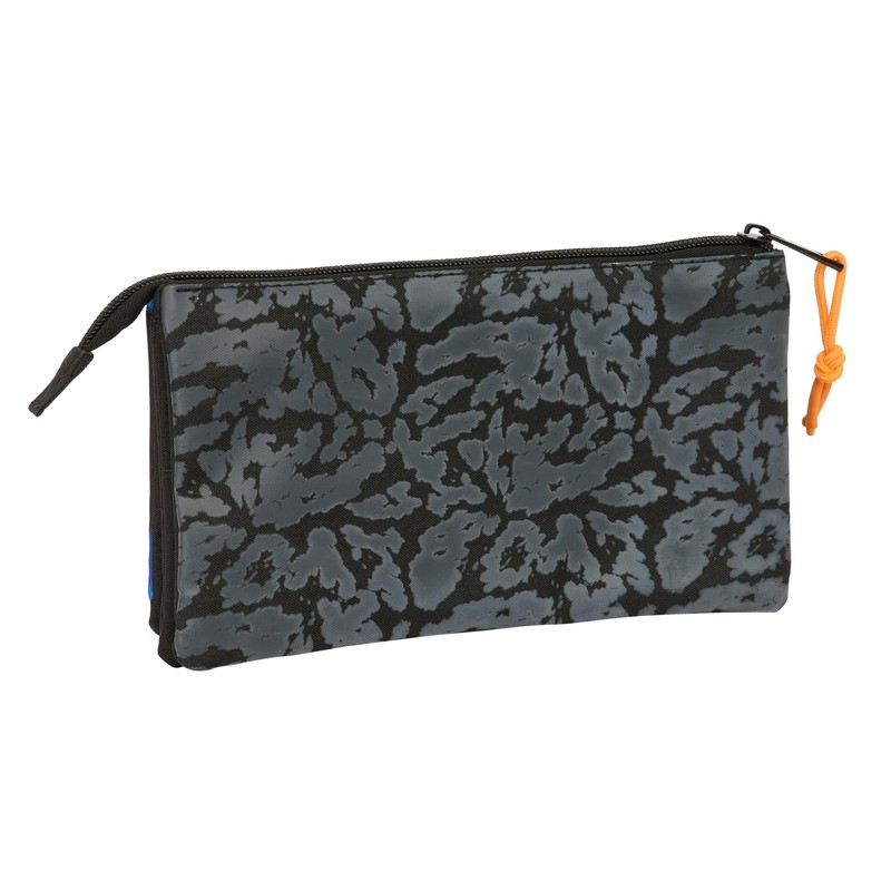 safta Naruto Pencil Case with Three Compartments for Kids, Ideal