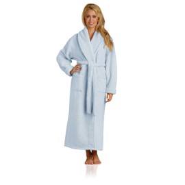 Plush Microfiber Fleece Robe | Super Soft & Warm | Lightweight | Full Length
