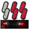 6PCS 6 Inch Oval LED Trailer Tail Lights, 4 Red