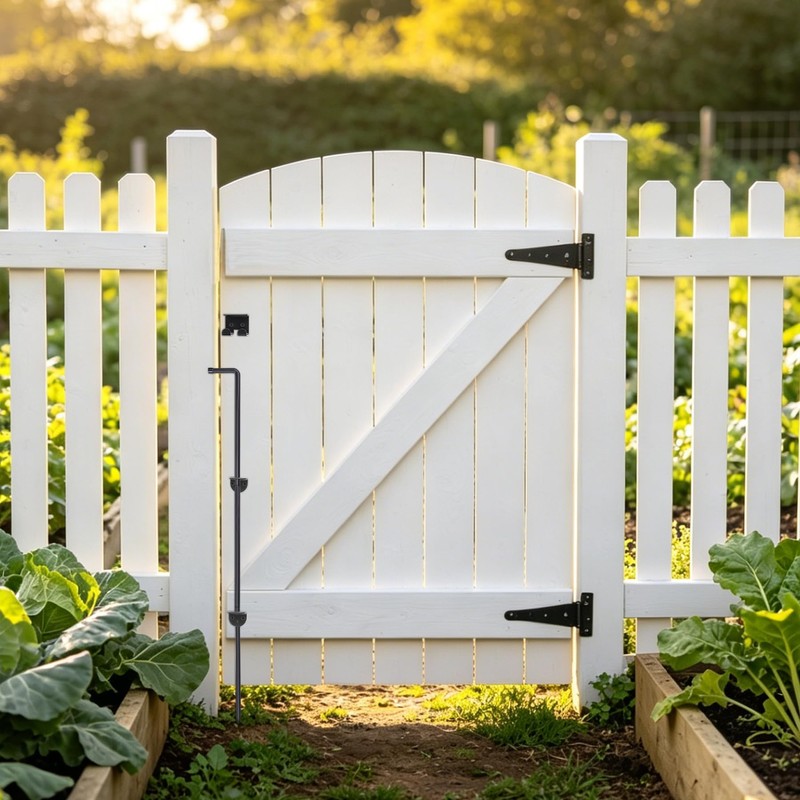 36" Heavy Duty Cane Bolt Gate Drop Rod, Ground Latch