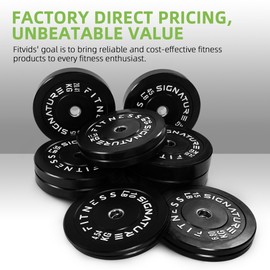 Fitvids Olympic Bumper Plates Set, 2" Weight Plates for Strength Training & Weightlifting, Pair of 35Lbs, Multiple Packages