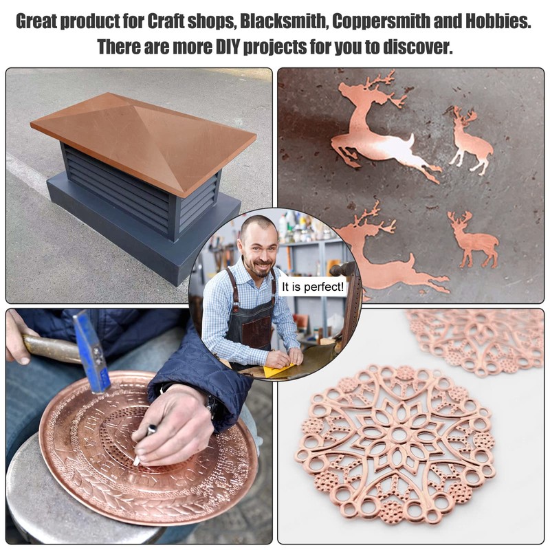 Copper Flashing 99.95% Pure - 16 Oz 24 Gauge 0.5mm