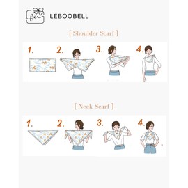 LEBOOBELL Womens Head Scarf Satin Hair Scarf Printed Square Scarf Like Silk Bandanas for Women 35 Inches Blue