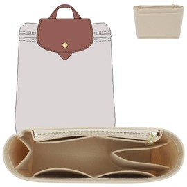 OAikor Felt Backpack Organizer Insert Compatible with Longchamp Lepliage Backpack and More (Beige)