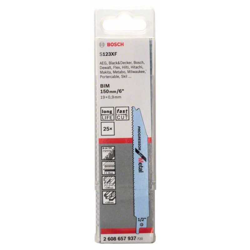 Bosch Accessories Professional 2608657937 Säbelsägeblätter - S 123 XF, 25