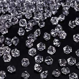 DomeStar - 1050 Rocas de Hielo Falsas Transparentes, Acrílico, Diamante, Transparente, Decoración, Vase, Glam, Flores, Boda y Compromisos