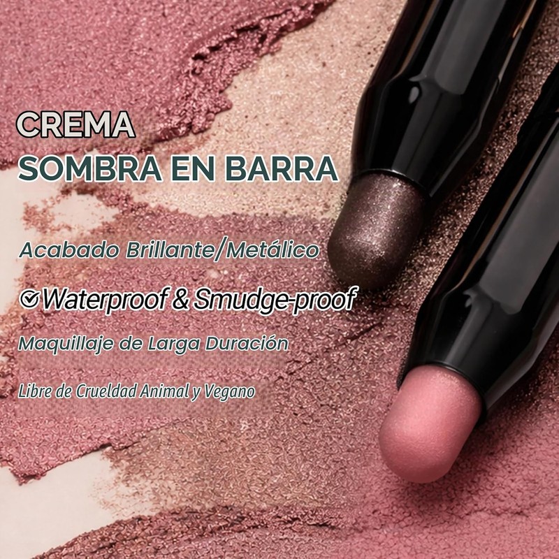 Erinde Sombra de Ojos en barra con Purpurina, Resistente al