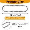 LightBeacon 4 x 4 inch chainsaw chain, chain saw chain