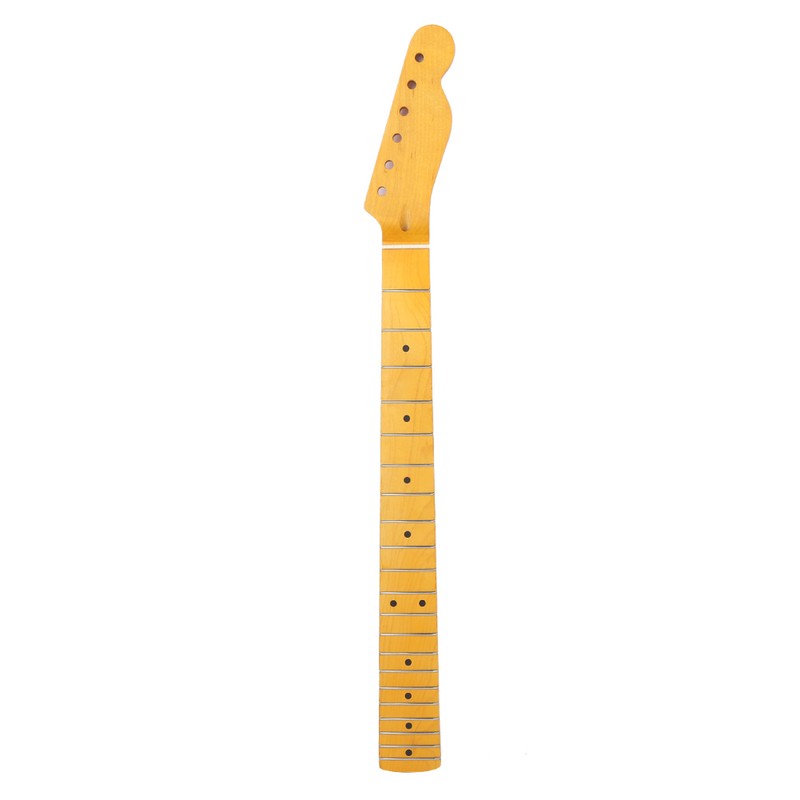 21-Fret Electric Guitar Neck Black Tone Point Handle Yellow Matte
