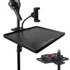 Universal Microphone Stand Tray with Phone Holder, Mic Stand Clamp-On