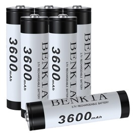 PAOWANG 18650 Rechargeable Battery 3.7v Li Batteries 3600mAh Button Top for Flashlights