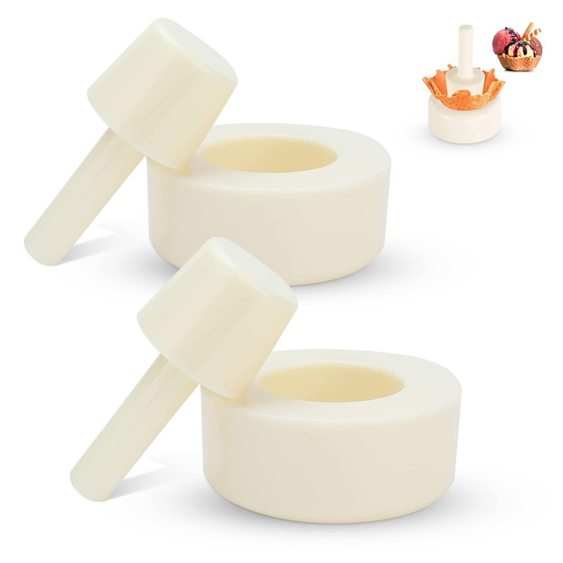 2Pcs Ice Cream Cone Mold, Ice Cream Waffle Flower Basket