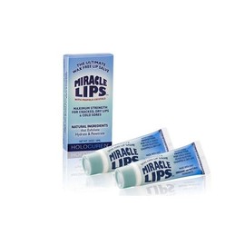 Holocuren Miracle Lips Salve Lip Balm with Propolis and Tea Tree Oil, Includes Propolis Crystal Lip Scrub, 2 Pack, 0.66 oz