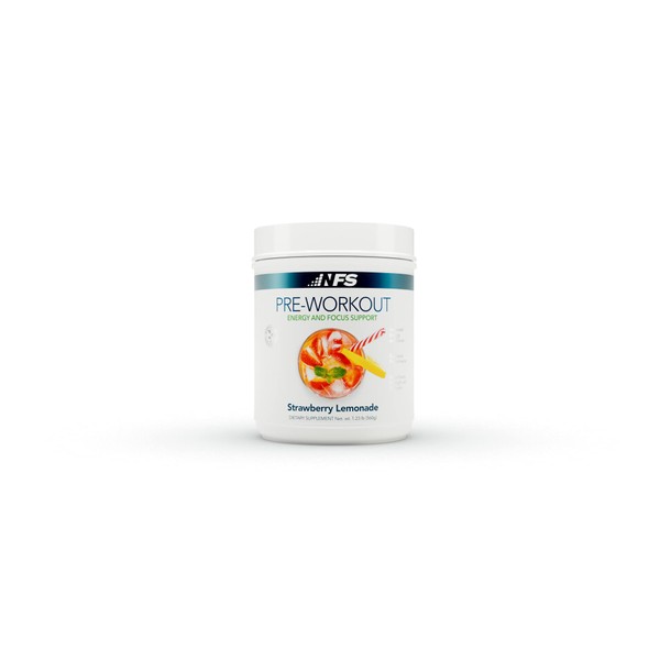 NF Sports Pre-Workout - Supports Energy, Cognitive Function, Strength, and Muscular Endurance to Optimize Workouts – Strawberry Lemonade Flavor - 25 Servings