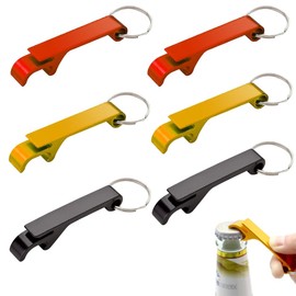 UYVPAER 6 Stück Flaschenöffner Schlüsselanhänger Bierflaschenöffner Bieröffner Kapselheber Schlüssel Anhänger Öffner Für Hochzeit Taufe Gästegeschenke