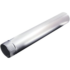 Deflecto DP244 LAM229 Aluminum Pipe, 4 in. x 24 in, No Color