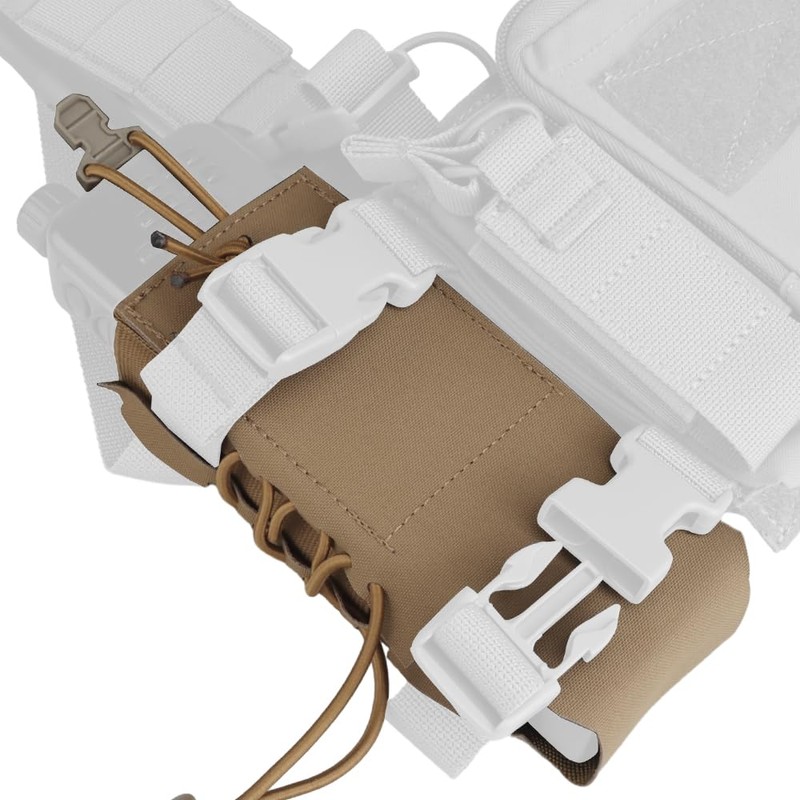2Pcs Tactical Radio Pouch Holster, for AN/PRC148.152.163,Side Expansion with Hook