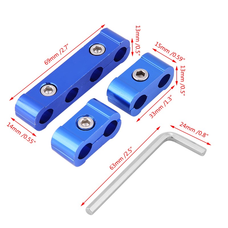 12Pcs Braided Engine Spark Plug Wire Hose Separator Clamp Fitting