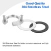 uxcell Female Thread Hex Lock Nut M32 x 1.5 Stainless