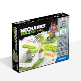 Geomag - Mechanics Challenge Goal - Educational and Creative Game for Children - Magnetic Building Blocks with Metal Spheres, Recycled Plastic - Set of 96 Pieces