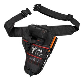 Kebtek Electric Pruning Shears Bag, Storage Case, Waist Bag, Tool Case, Insertion Bag, Adjustable, Black (Pruning Shears Sold Separately, Seller "Kebtek Garden Tools Co., Ltd.)