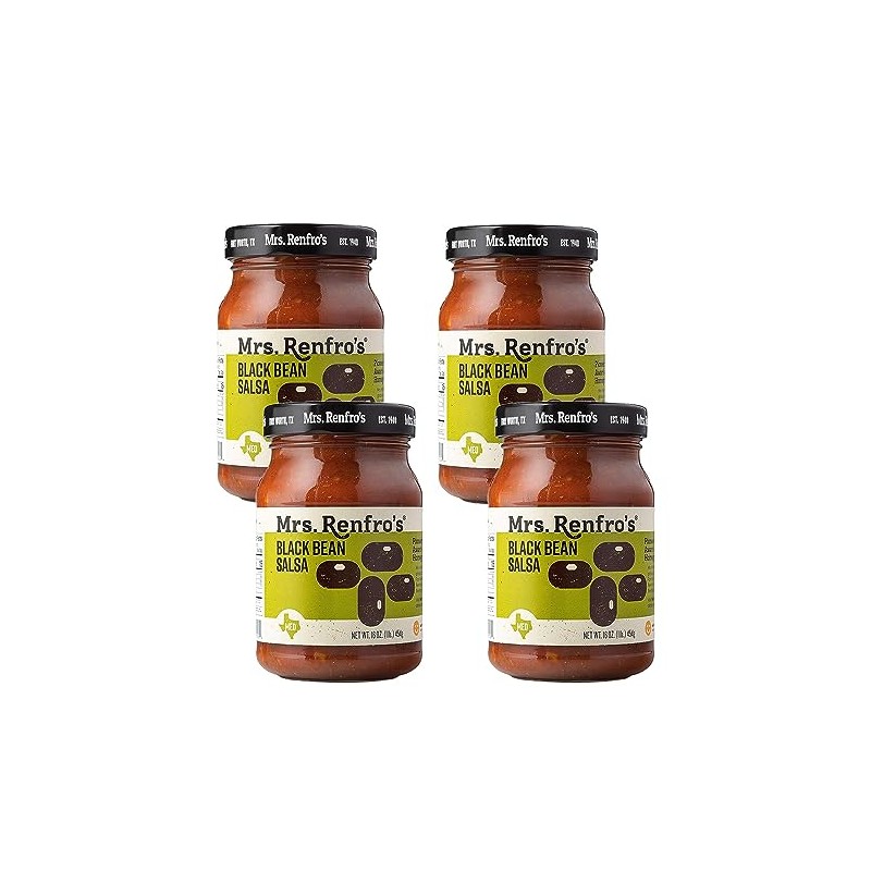 Mrs. Renfro’s Black Bean Salsa – Gluten Free (16-oz. jars,
