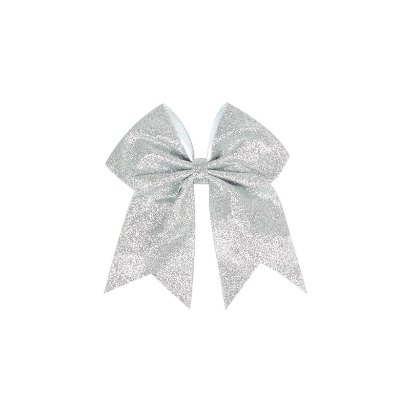 7" Large Glitter Cheer Hair Bows Clip for Girls and
