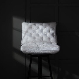 Three Geese Adjustable Goose Feather Down Pillows Queen Set of 1, Assemblable Bed Pillow with Cotton Cover for Side/Back/Stomach Sleepers, Customizable Firmness Design 20x28