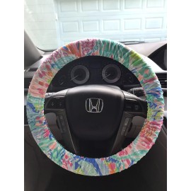 Designer Lilly Fabric steering wheel cover