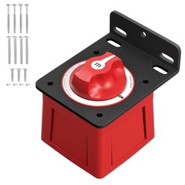 Battery Disconnect Switch 12-48v 300a with Mounting Bracket, Marine Battery Switch for Boat Rv Truck Car Solar System, Ignition Protected Battery Cut Off Switch